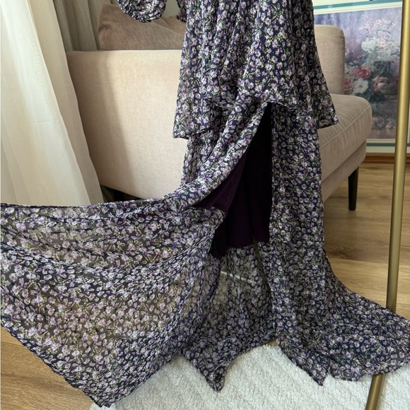 Astr Purple Floral Maxi Dress M - Picture 4 of 13